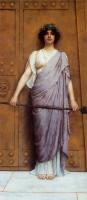 Godward, John William - At the Gate of the Temple, The Priestess of Bacchus